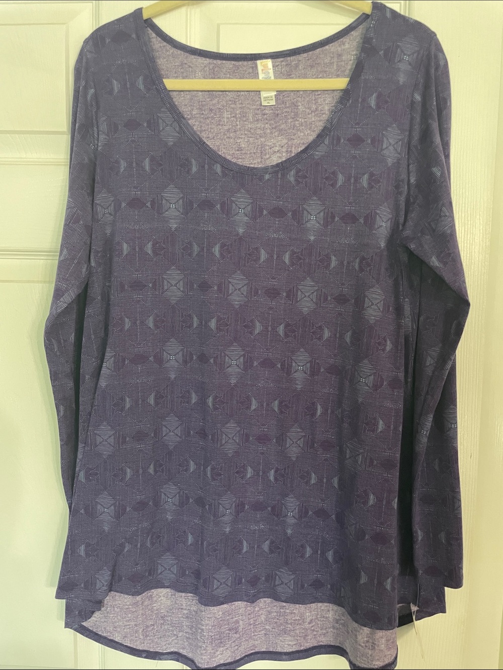 LuLaRoe Purple Long Sleeve Scoop Neck Top